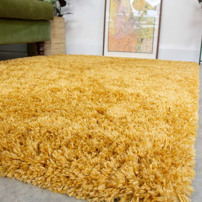 Super Soft Luxury Yellow Shaggy Rug