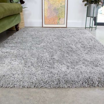 Super Soft Luxury Silver Shaggy Rug