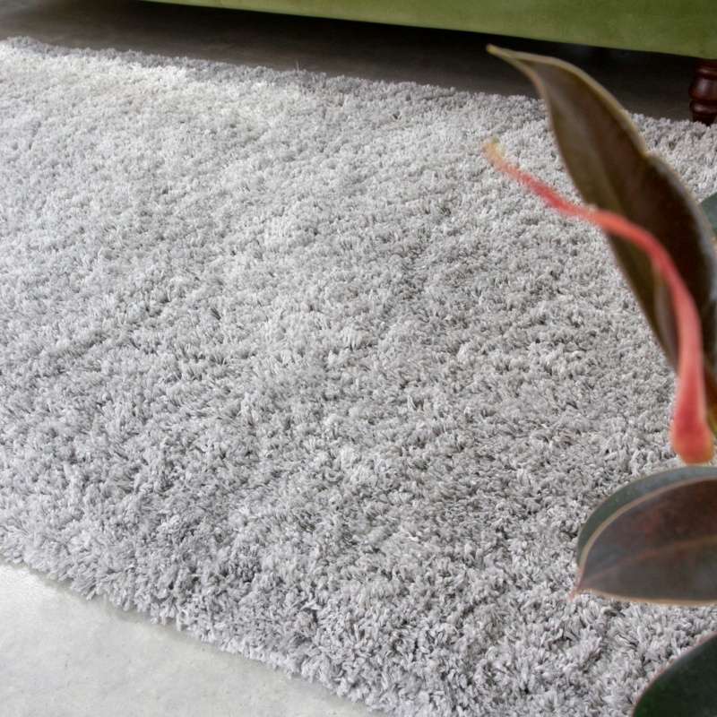 Super Soft Luxury Silver Shaggy Rug Living Room Rugs Kukoon Rugs Online