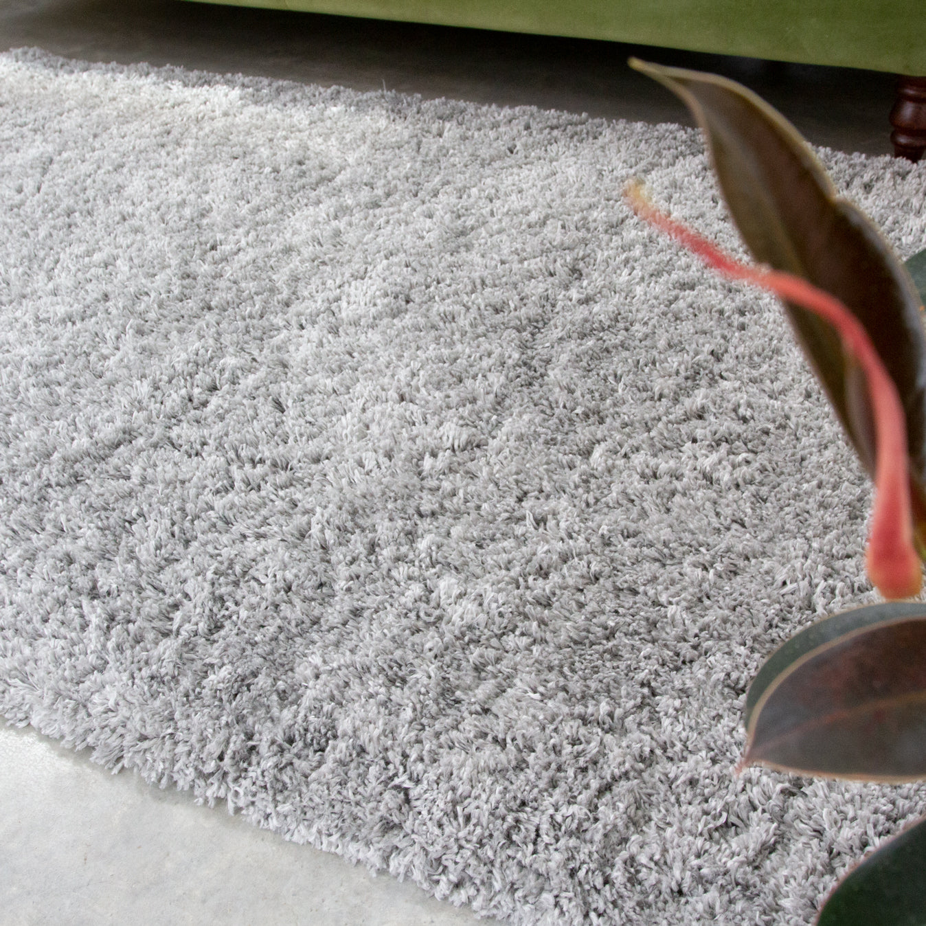 Super Soft Luxury Silver Shaggy Runner Rug