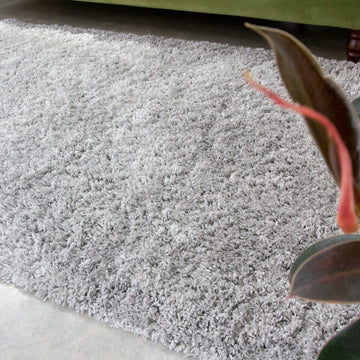 Super Soft Luxury Silver Shaggy Runner Rug