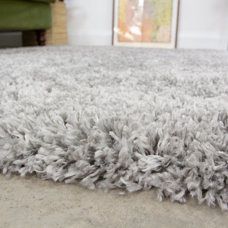 Super Soft Luxury Silver Shaggy Runner Rug