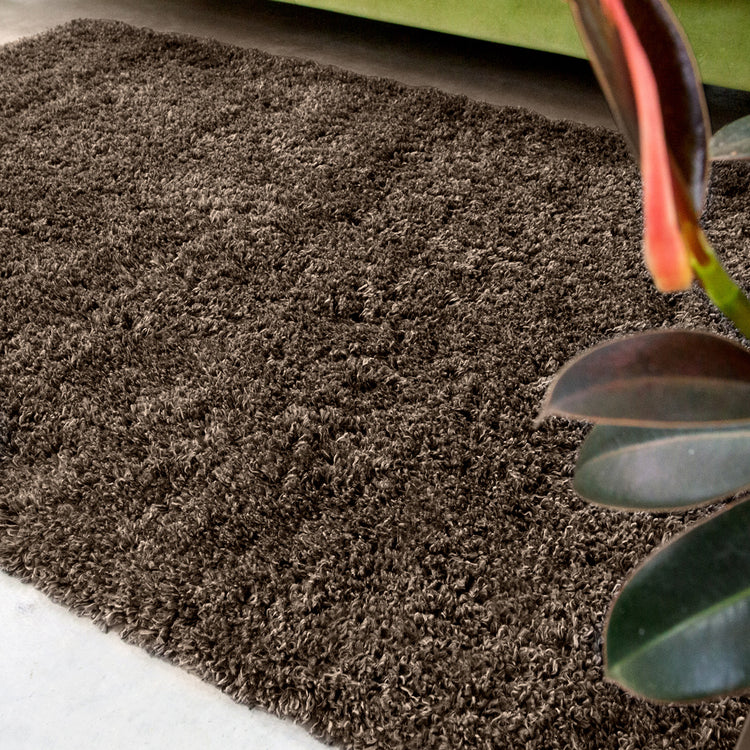 Super Soft Luxury Brown Shaggy Rug