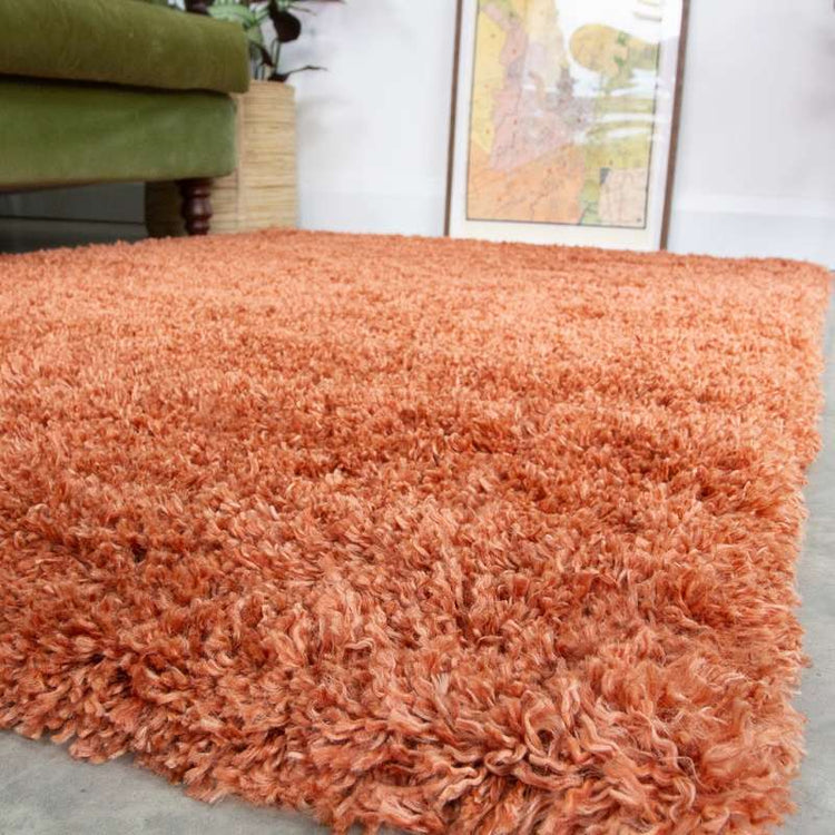 Super Soft Luxury Terracotta Shaggy Rug