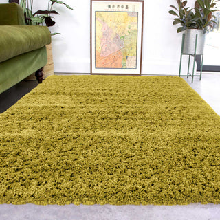 Soft Everyday Moss Green Shaggy Rug