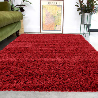 Soft Everyday Wine Shaggy Rug - Aspen