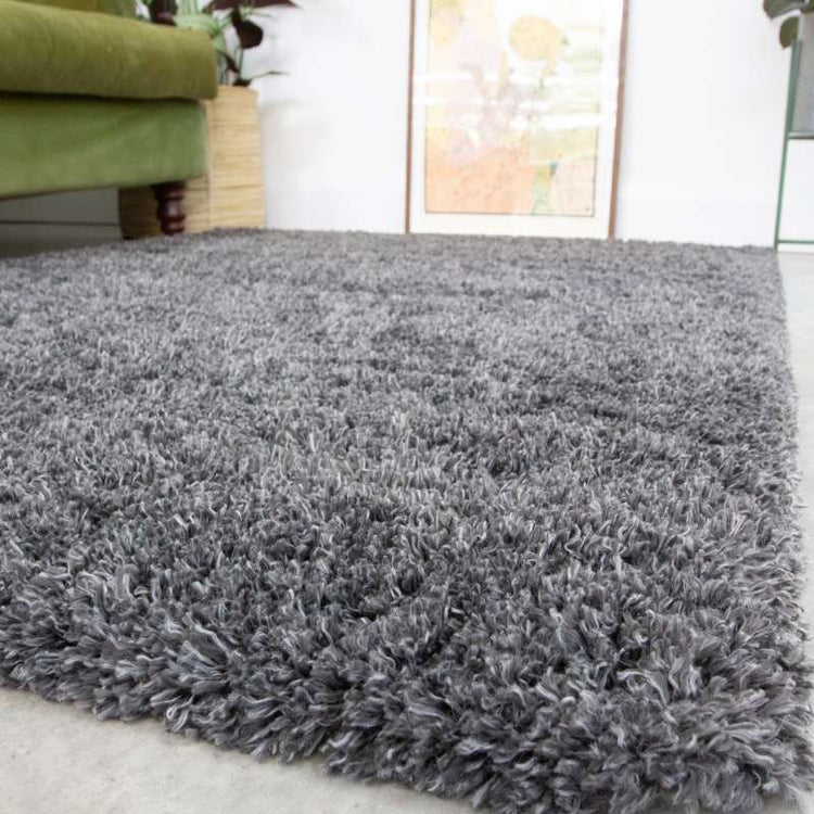 Super Soft Luxury Grey Shaggy Runner Rug