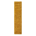 Soft Everyday Yellow Shaggy Runner Rug