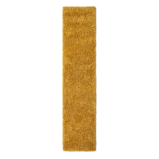 Soft Everyday Yellow Shaggy Runner Rug