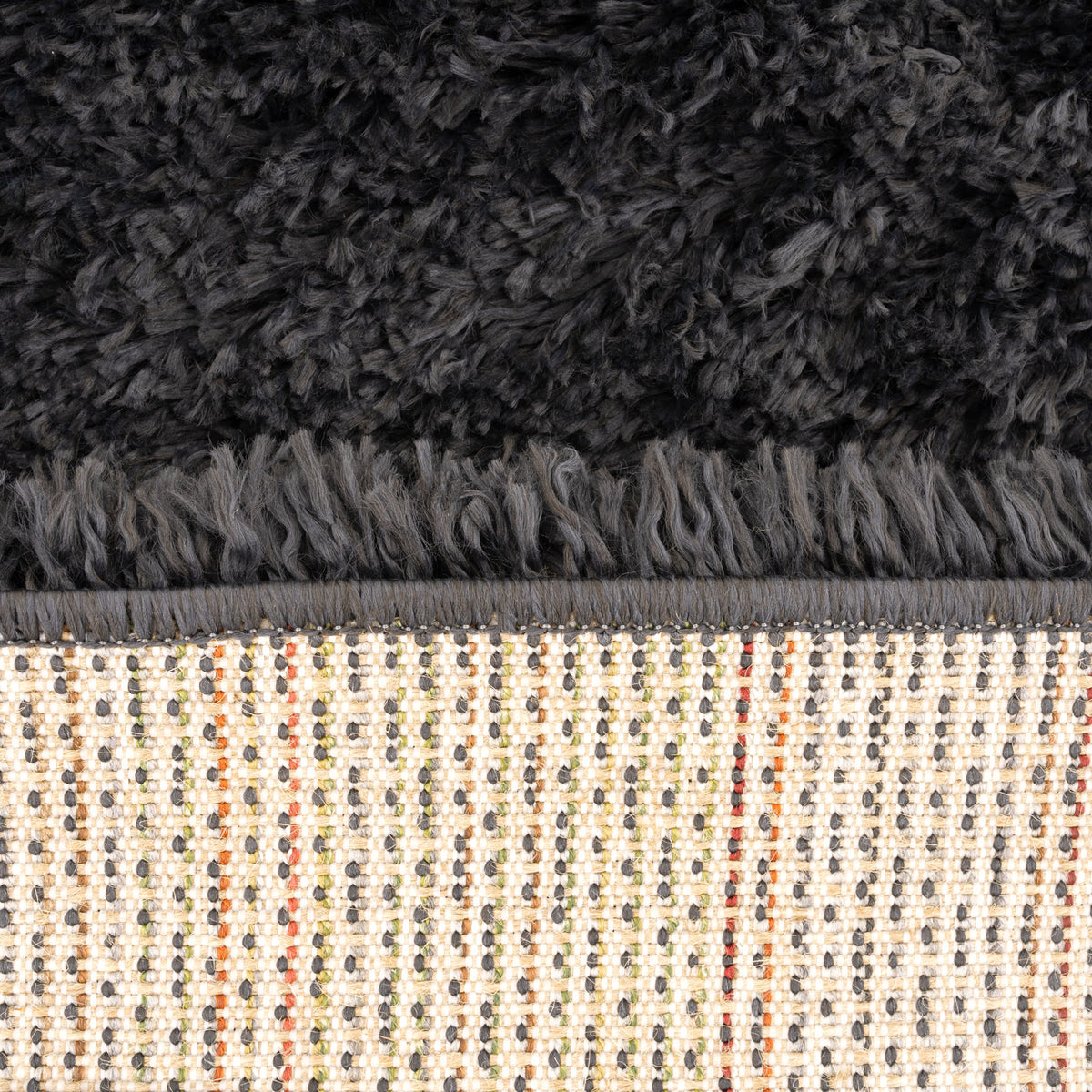 Soft Everyday Charcoal Shaggy Runner Rug
