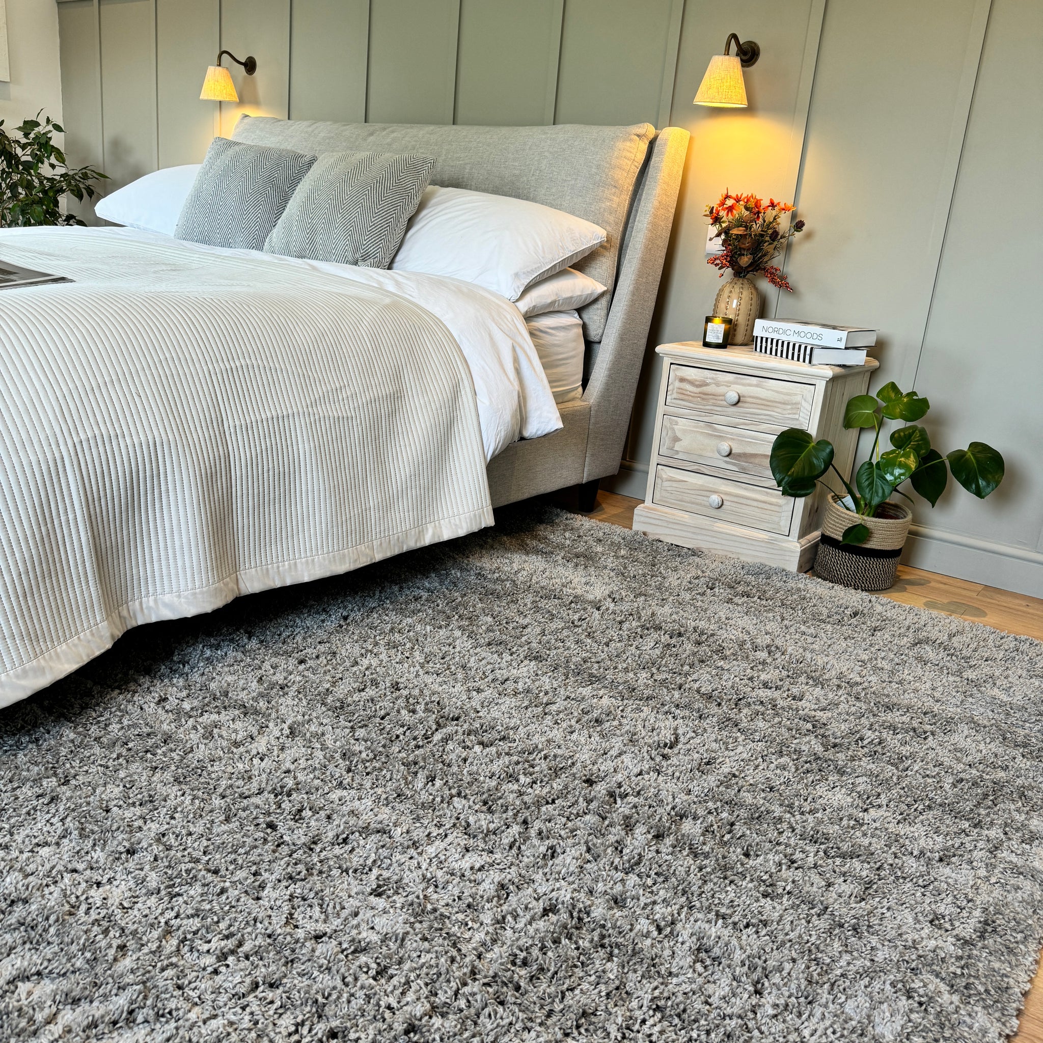 Soft Everyday Silver Shaggy Rug