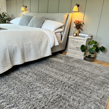 Soft Everyday Silver Shaggy Rug