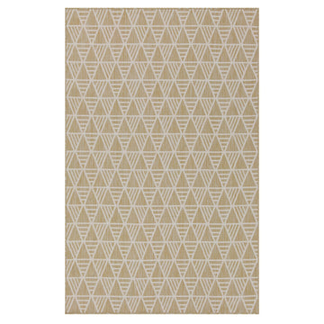 Cream Geometric Outdoor Rug - Banyan