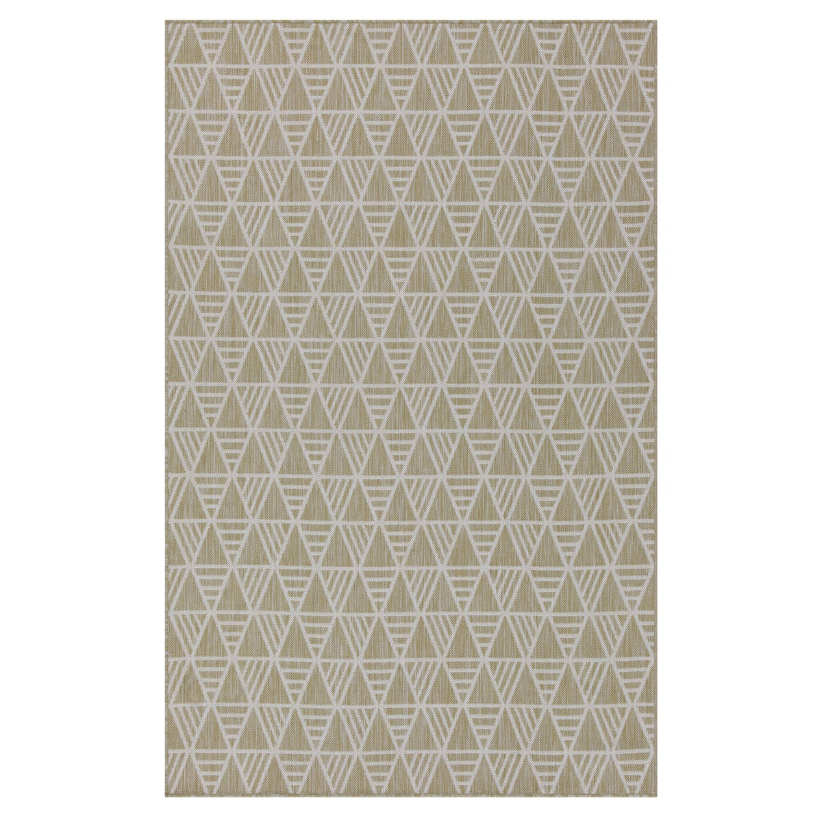 Cream Geometric Outdoor Rug - Banyan