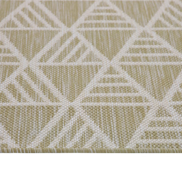 Cream Geometric Outdoor Rug - Banyan