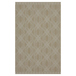 Beige Interlocking Outdoor Rug - Basata