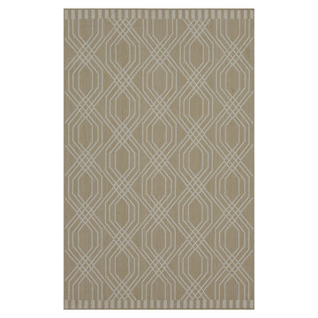 Beige Interlocking Outdoor Rug - Basata