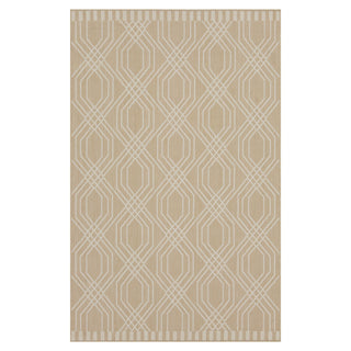 Cream Modern Geometric Area Rug - Basata