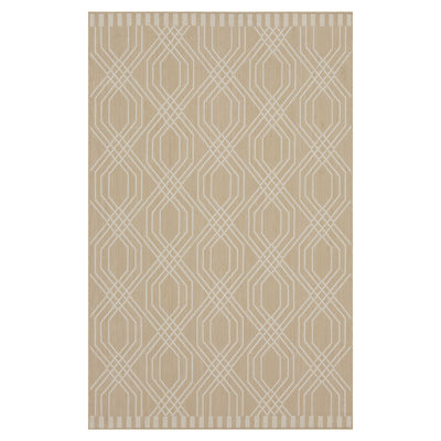 Cream Modern Geometric Area Rug - Basata