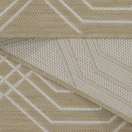 Beige Interlocking Outdoor Rug - Basata