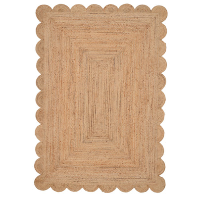 Natural Rounded Edge Jute Rug - Casper