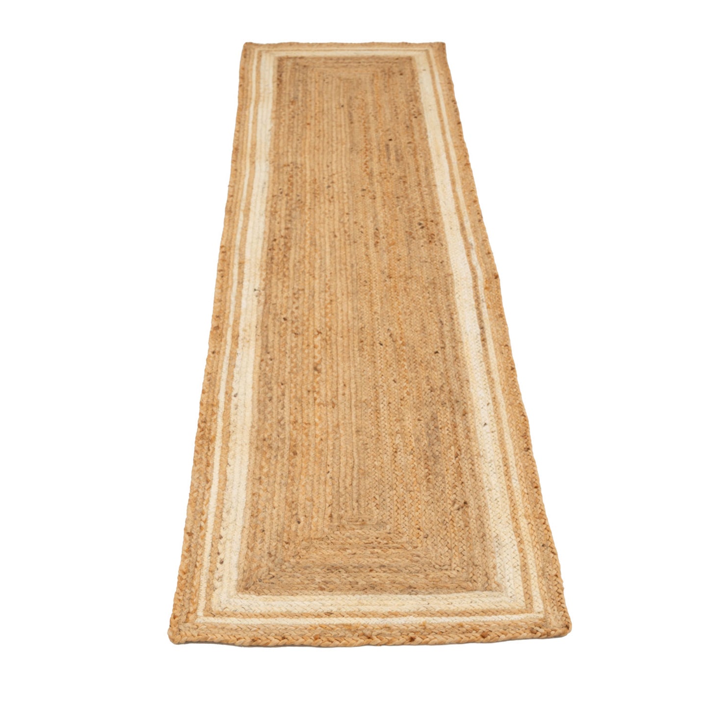 Natural Bordered Jute Runner Rug - Laurel