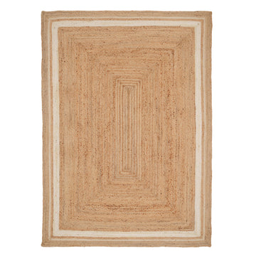 Natural Bordered Jute Rug - Laurel