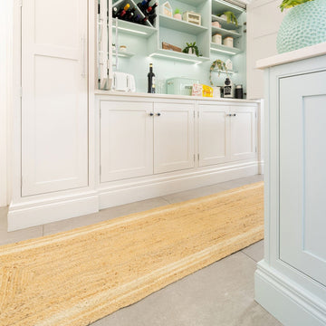 Natural Bordered Jute Runner Rug - Laurel