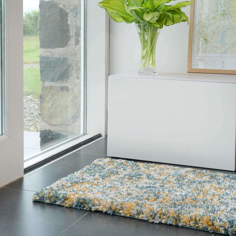 Soft Mottled Multicolour Shaggy Runner Rug