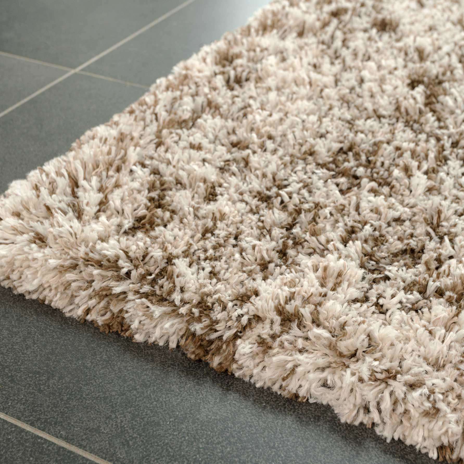 Soft Mottled Brown Shaggy Hall Rug