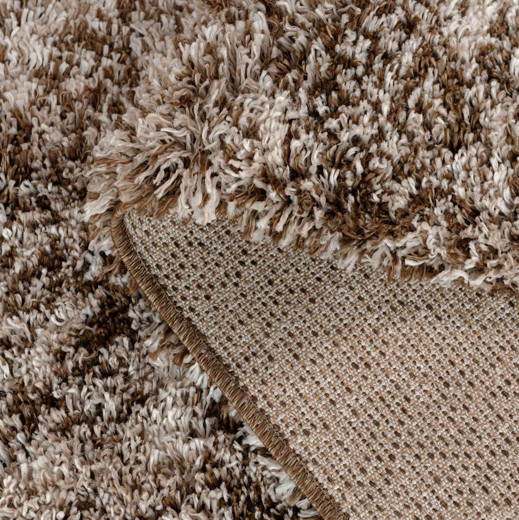Soft Mottled Brown Shaggy Hall Rug