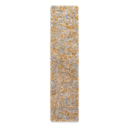 Soft Mottled Gold Grey Shaggy Runner Rug