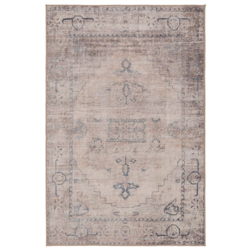 Washable Grey Blue Vintage Rug - Roam