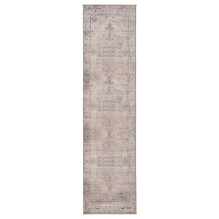 Washable Grey Blue Vintage Runner - Roam