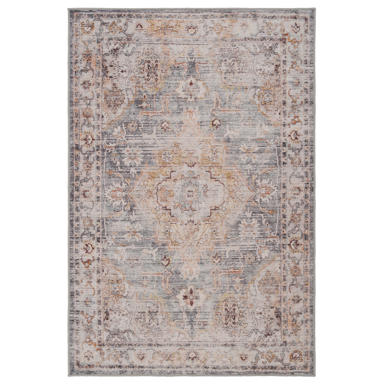 Washable Blue Vintage Rug - Serene