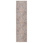 Washable Blue Vintage Runner - Serene