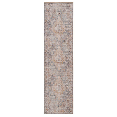 Washable Blue Vintage Runner - Serene