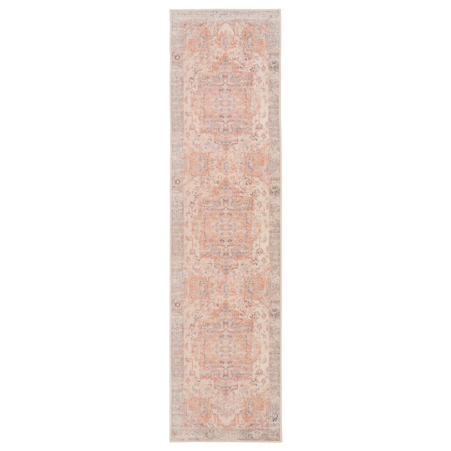 Washable Terracotta Vintage Runner - Sisu