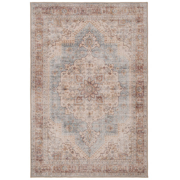 Washable Blue Heritage Rug - Sonder