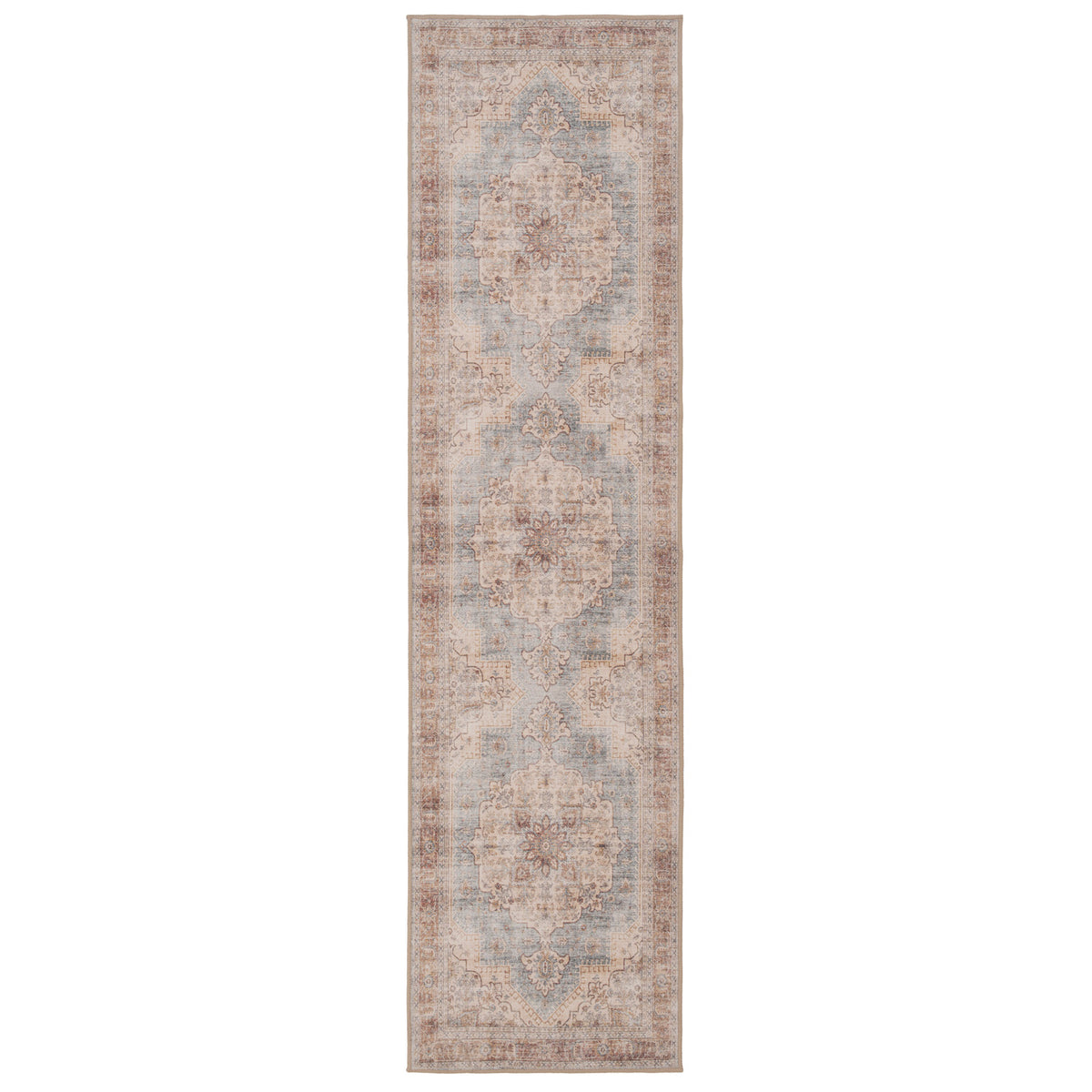 Washable Blue Heritage Runner - Sonder
