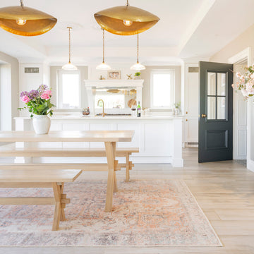 Washable Terracotta Vintage Rug - Sisu