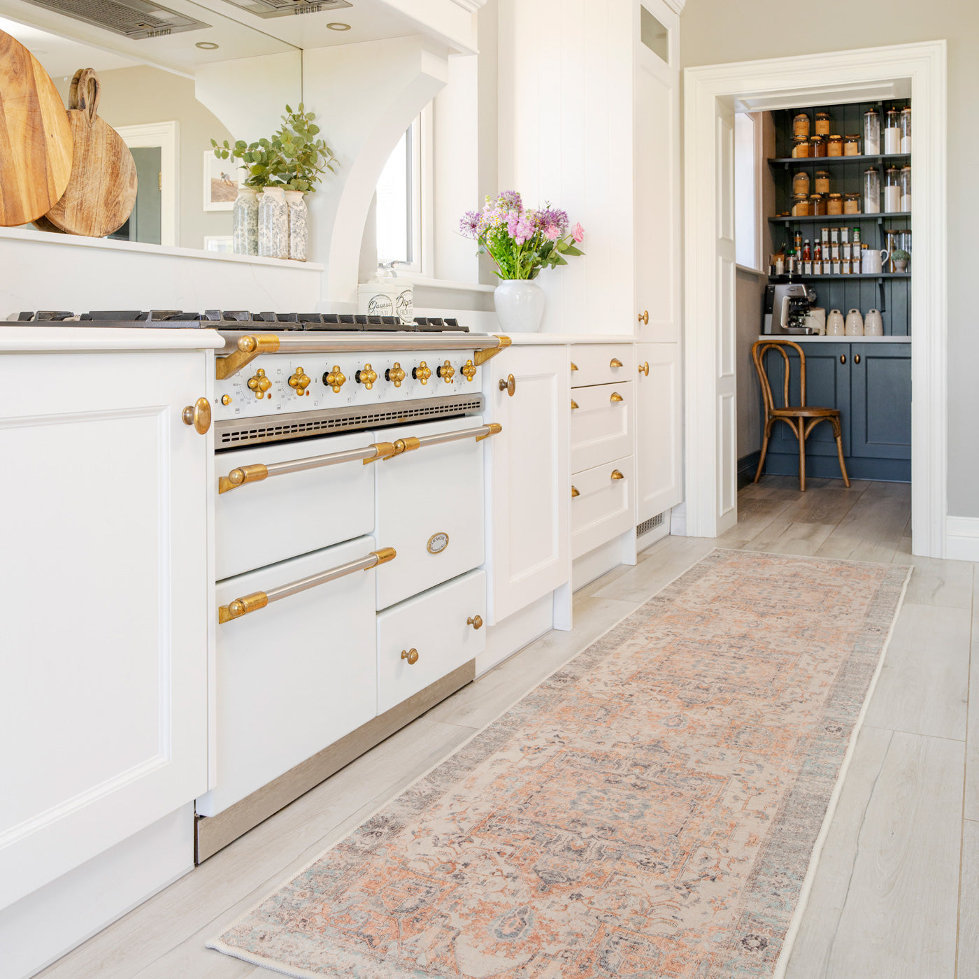 Washable Terracotta Vintage Runner - Sisu