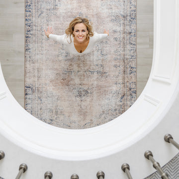 Washable Terracotta Vintage Rug - Wander