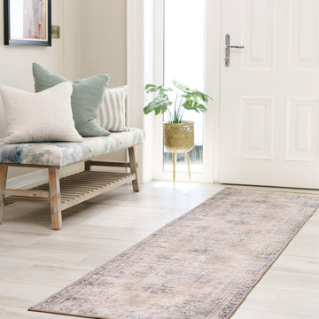 Washable Terracotta Vintage Runner - Wander