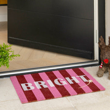 Pink Bright Coir Doormat