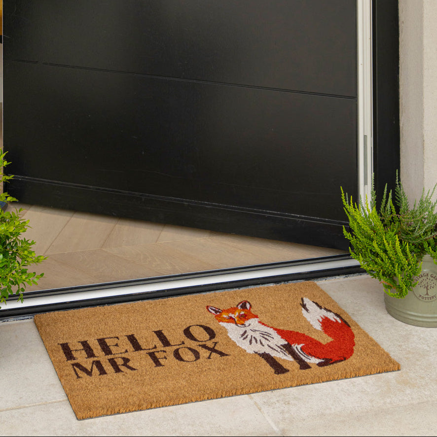 Hello Fox Coir Doormat