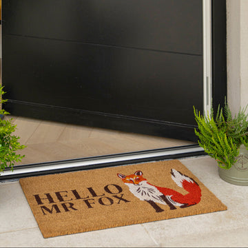 Hello Fox Coir Doormat