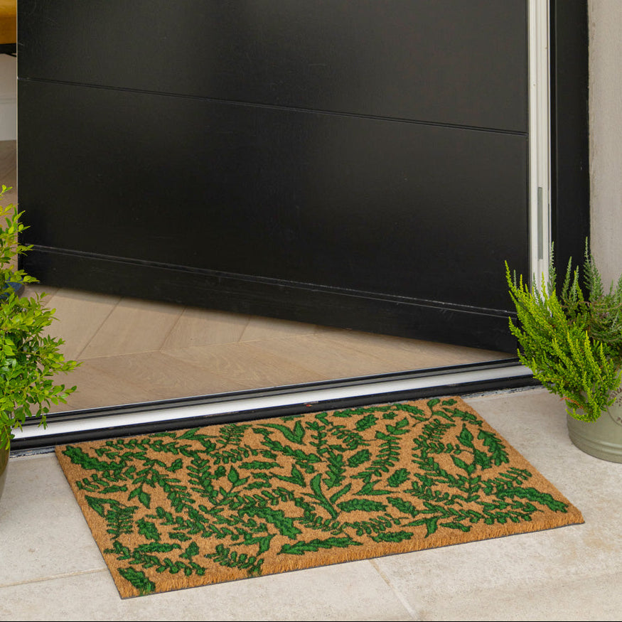 Green Bramble Coir Doormat