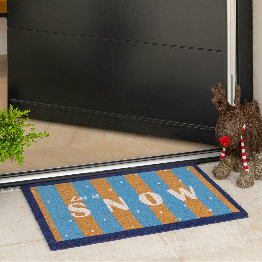 Let It Snow Coir Doormat