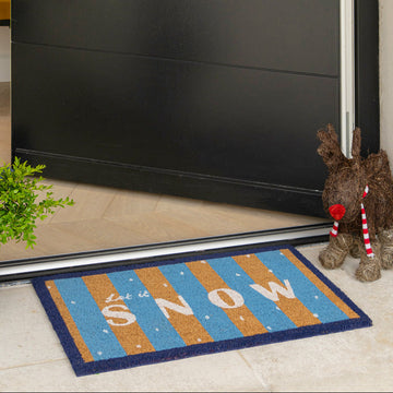 Let It Snow Coir Doormat
